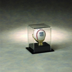 1 Baseball Display Case with Golden Glove Ball Holder