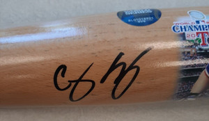 Corey Seager Texas Rangers World Series MVP Autographed Full Size Bat