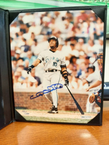 Gary Sheffield Miami Marlins Autographed 8x10 Photo in Binder
