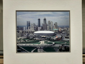 Hubert H. Humphrey Metrodome Matted Photo 13x11