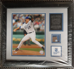 Zack Greinke 2009 Cy Young Plaque with Game Used Dirt Zack Greinke 2009 Cy Young Plaque with Game Used Dirt