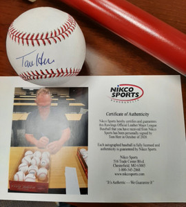 Tom Herr St. Louis Cardinals Autographed Baseball Tom Herr St. Louis Cardinals Autographed Baseball