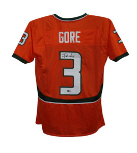 Frank Gore Autographed/Signed College Style Orange XL Jersey Frank Gore Autographed/Signed College Style Orange XL Jersey