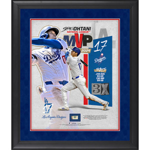 Shohei Ohtani Los Angeles Dodgers 2024 National League MVP Framed 16" x 20" Collage with Game-Used Baseball from the 2024 Season
