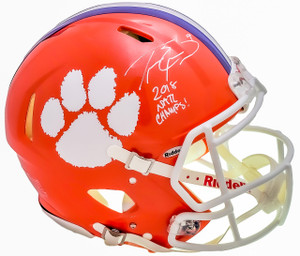 Travis Etienne Clemson Tigers Autographed Helmet w/ "2018 NATL CHAMPS" Inscription Travis Etienne Clemson Tigers Autographed Helmet w/ "2018 NATL CHAMPS" Inscription