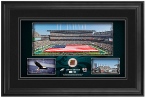 Philadelphia Eagles Framed Stadium Collage with Game-Used Football - Limited Edition of 500