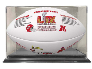 Chiefs Acrylic Full-Size Football Display Case UV Protection Clear Chiefs Acrylic Full-Size Football Display Case UV Protection Clear