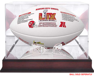 Chiefs Championship Logo Mahogany Display Case Chiefs Championship Logo Mahogany Display Case
