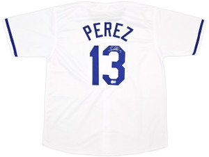 Salvador Perez Kansas City Royals Autographed White Jersey Salvador Perez Kansas City Royals Autographed White Jersey