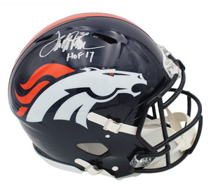 Terrell Davis Denver Broncos Autographed Speed Authentic NFL Helmet with “HOF 17” Inscription Terrell Davis Denver Broncos Autographed Speed Authentic NFL Helmet with “HOF 17” Inscription