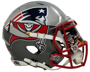Tom Brady Autographed New England Patriots/Tampa Bay Buccaneers Mashup Authentic Helmet Limited Edition of 12 Tom Brady Autographed New England Patriots/Tampa Bay Buccaneers Mashup Authentic Helmet Limited Edition of 12