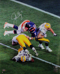 John Elway Autographed Photo - Denver Broncos Super Bowl XXXII 32 8x10  Helicopter Beckett BAS COA