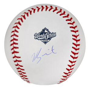 Will Smith Los Angeles Dodgers Autographed 2025 World Series Logo Baseball