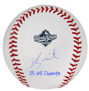 Will Smith Los Angeles Dodgers Autographed 2025 World Series Logo Baseball with "25 WS Champs" Inscription