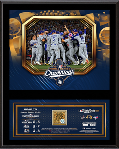 Los Angeles Dodgers 2025 World Series Champions Crystal Baseball with World Series Game-Used Dirt