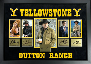 Yellowstone Cast Facsimile Signed Framed Tv Show Costner Autographed Photos