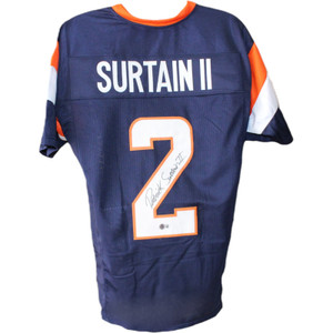 Patrick Surtain Denver Broncos Autographed Blue Pro Style XL Custom Jersey