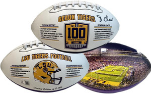 Ja’Marr Chase Autographed LSU Tigers 100th Football Beckett Authentication | Limited Edition of 2,024 