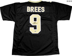 Drew Brees Autographed Saints Custom Black Jersey