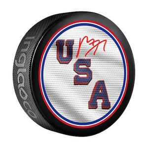 Matthew Tkachuk Team USA Autographed 2026 Olympic Hockey Puck