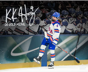 Framed Caroline Harvey Team USA Autographed 16"x20" 2026 Olympic Gold Medal Winner Photograph with "26 Gold Medal" Inscription