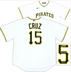 Oneil Cruz Pittsburgh Pirates Autographed White Nike Jersey Size XL "MLB Debut 10-2-21"