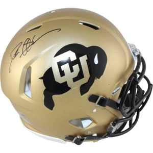 Deion Sanders Signed Colorado Buffaloes Authentic Gold Helmet (Beckett COA)

