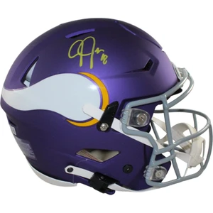 Justin Jefferson Signed Minnesota Vikings SpeedFlex Helmet (BAS Witnessed COA)
