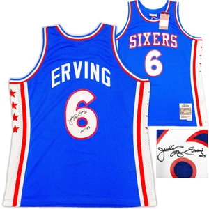 Julius Erving Signed 76ers Mitchell Ness Jersey HOF 93 Autograph XL
