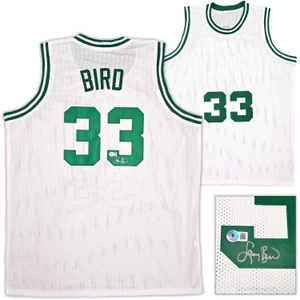 Larry Bird Autographed Boston Celtics White Jersey (XL) – Beckett Witnessed Authenticated