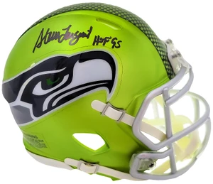Steve Largent Autographed Seattle Seahawks Flash Green Mini Helmet HOF 95

