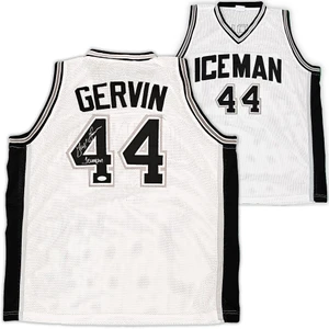 George Gervin Signed Iceman Spurs Jersey XL NBA Hall of Fame Autograph (JSA Certified)
