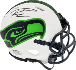 Russell Wilson Signed Seahawks Lunar Eclipse Mini Helmet Autographed NFL Collectible
