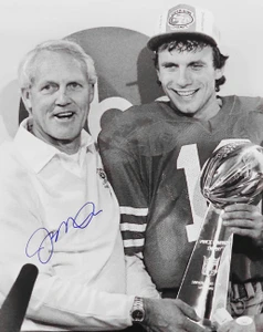 Joe Montana Signed 16x20 Photo: Super Bowl Trophy, 49ers Memorabilia, NFL Autograph
