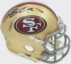Ricky Pearsall Signed 49ers Gold Speed Mini Helmet (Autographed NFL Collectible)