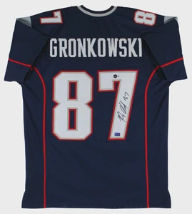 Rob Gronkowski Signed Patriots Jersey #87, Hall of Fame Tight End (XL)
