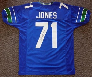 Walter Jones Signed Seahawks Jersey, HOF '14 Inscription, NFL Collectible (XL)
