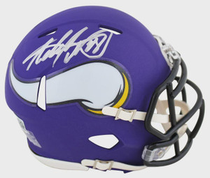 Adrian Peterson Signed Purple Speed Mini Helmet: Vikings #28 Autograph (All Day Legend)
