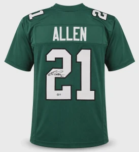 Eric Allen Signed Eagles Jersey #21, XL Autographed NFL Memorabilia
