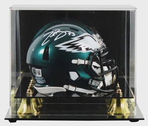 Zack Baun Signed Eagles Speed Mini Helmet (Display Case)
