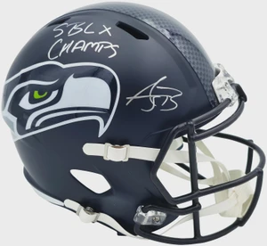 AJ Barner Signed Seahawks Speed Helmet: SB LX Champs Autograph (Full Size)

