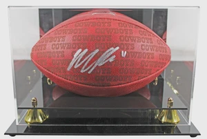 Micah Parsons Signed Cowboys Football with Display Case (Autographed NFL Memorabilia)
