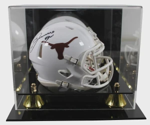 Joseph Ossai Signed Speed Mini Helmet with UV Mirrored Back Acrylic Display Case