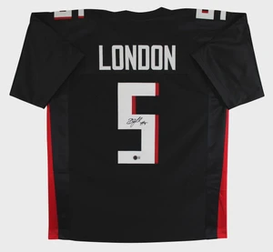 Drake London Signed Black Pro Style Jersey