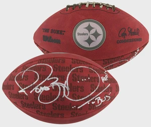 Jerome Bettis Signed Steelers Football: HOF 15, The Bus Autograph (Wilson Team Showcase)
