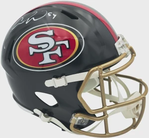 Fred Warner Signed 49ers Rivalries Helmet: Black Alternate Design, #54 Autograph (Full Size)
