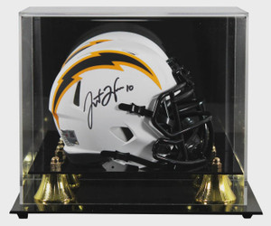 Justin Herbert Signed Chargers Lunar Speed Mini Helmet (Display Case)

