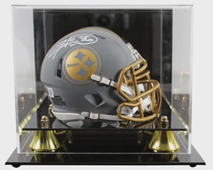 Hines Ward Signed Steelers Slate Speed Mini Helmet (Display Case)
