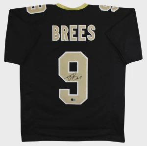 Drew Brees Signed Saints Black Pro Style Jersey #9 (Autographed)
