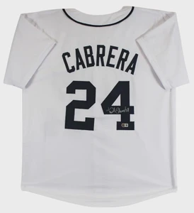 Miguel Cabrera Signed White Pro Style Jersey, Detroit Tigers Autograph (XL)